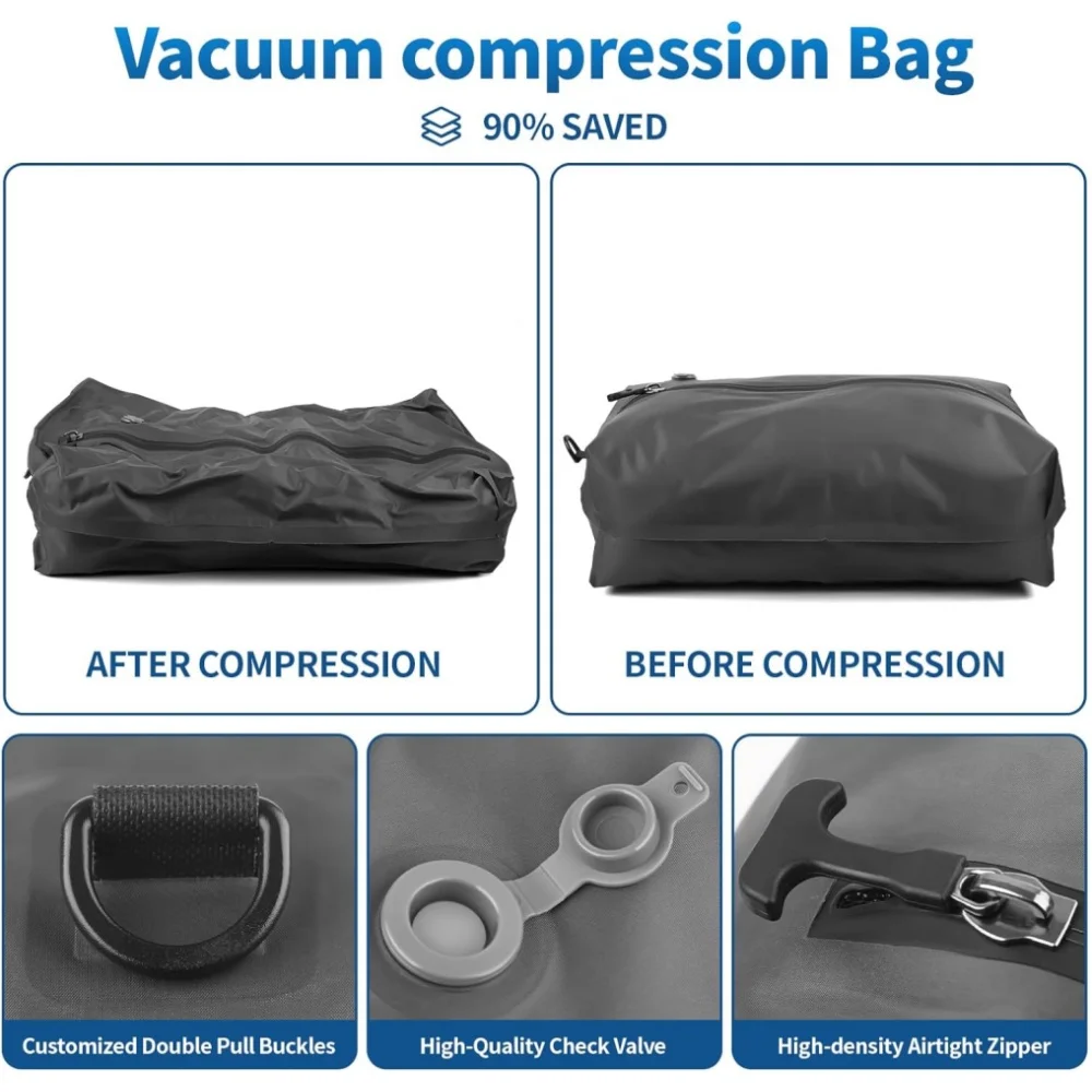 Compact Travel Vacuum Storage Bags for Clothes - Space-Saving & Organizing Solution