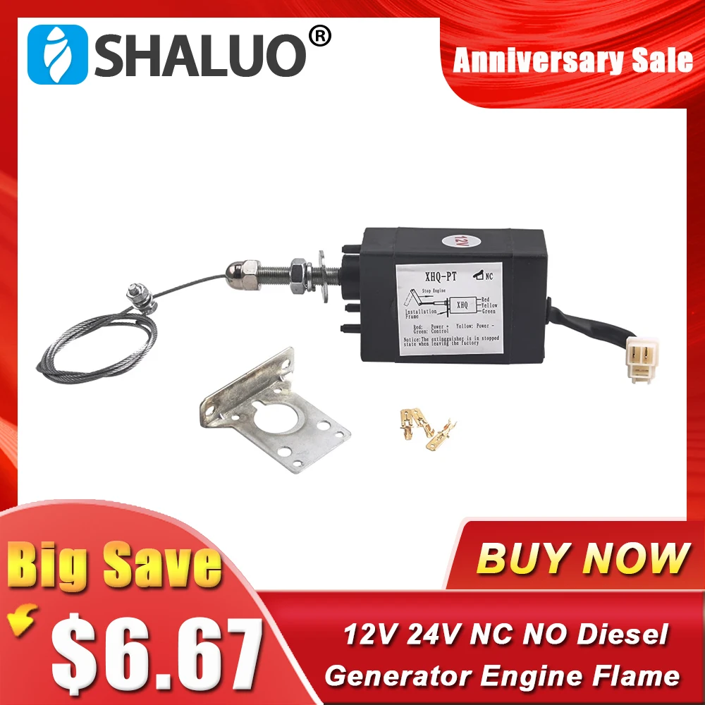 Diesel Gerador Motor Stop Solenoid Valve, Flame Out Fuel Switch🦆