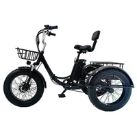 Tricycle électrique pliant à 3 roues de 20 pouces pour adultes, vélo électrique Fatbike 500w 48v pour hommes, batterie amovible 2