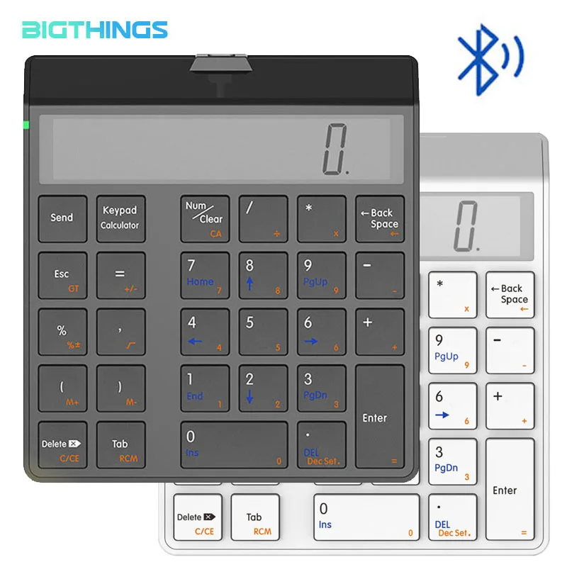 Bluetooth Keyboard Numpad Numeric Keypad 2 in 1 Wireless Electronic