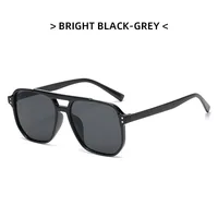 Fashionable Large Frame Retro Sunglasses, New Ocean Film Double Bridge Rice Nail Design, Anti-UV Sun Protection Eyewear