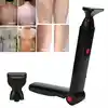 Electric Back Shaver 2 In 1 Facial Hair Trimmer Razor Rechargeable Foldable Handle Back Hair Removal Men Body Groomer 1