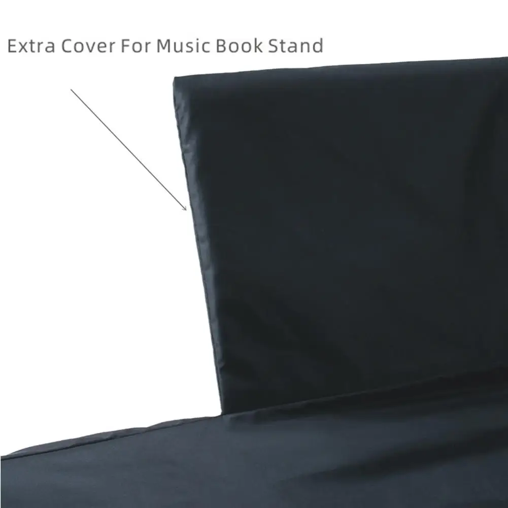 88-key Electric Piano Keyboard Dust Cover with Additional Music Sheet Stand Cover Waterproof Dustproof Piano Cloth