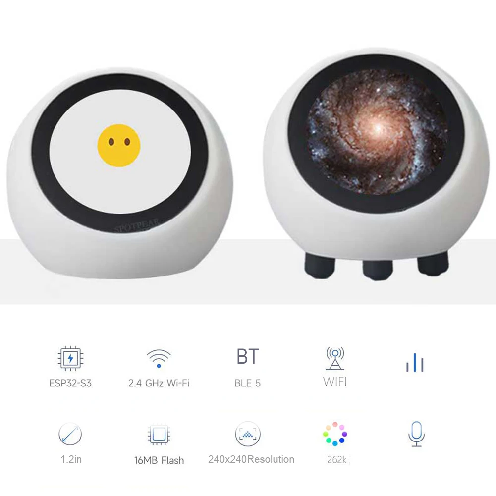 Smart Desktop Robot 1.28In LCD Screen Mini Robot Tabletop Ornaments Multi-Function Smart DeepSeek Assistant Robot For XiaoZhi