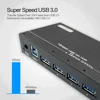 Sipolar A4U30 36W Powered Metal 4 Port USB 3.0 Super Speed Charger Hub Splitter With Din Rail Bracket 12V 3A Power Adapter 4