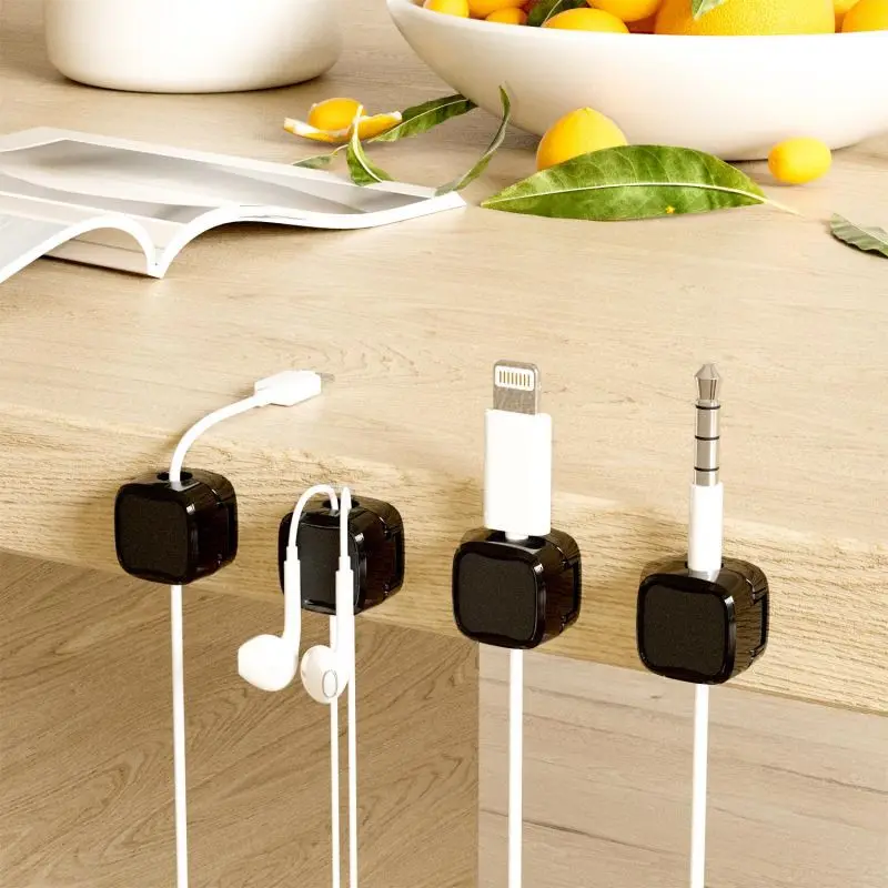 Cable Organizer Magnetic Cable Clips Cable Smooth Adjustable Cord Holder Under Desk Management Wire Keeper Organizer Holder
