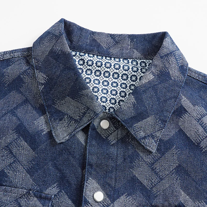 spring 2026 model denim jacket for men, american style trendy brand, men's and women's couple shirt with insel collar jacket Spring 2026 model denim jacket for men, American-style trendy brand, men's and women's couple shirt with insel collar jacket 5