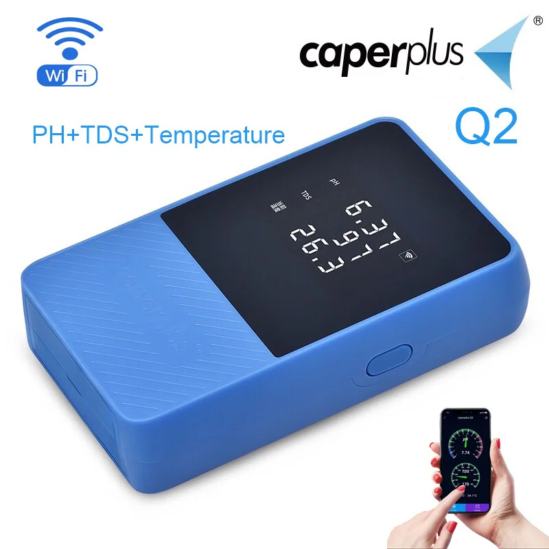 Caperplus Q2 PH TDS Temperature WIFI Monitor Detector Digital Fish Tanks Aquarium Water Quality Check Pen Tester Thermomether