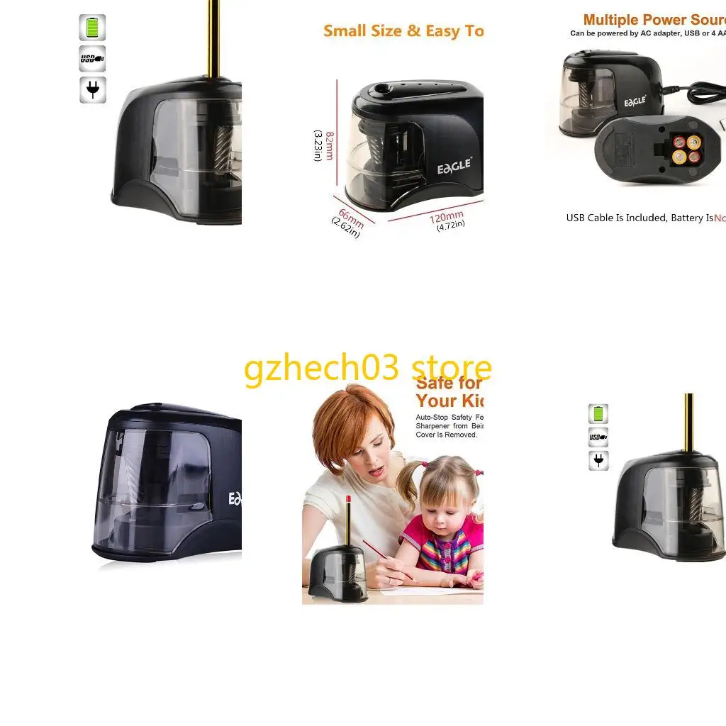 G2AC Office 전기 연필 샤프너 USB 코드/배터리 전동 포르타벨 대부분..