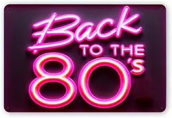 Retro 80s Neon Aluminum Tin Sign - 8x6 Inch Decorative Wall Art Poster - Aluminum 14x20cm (Aluminum sign)