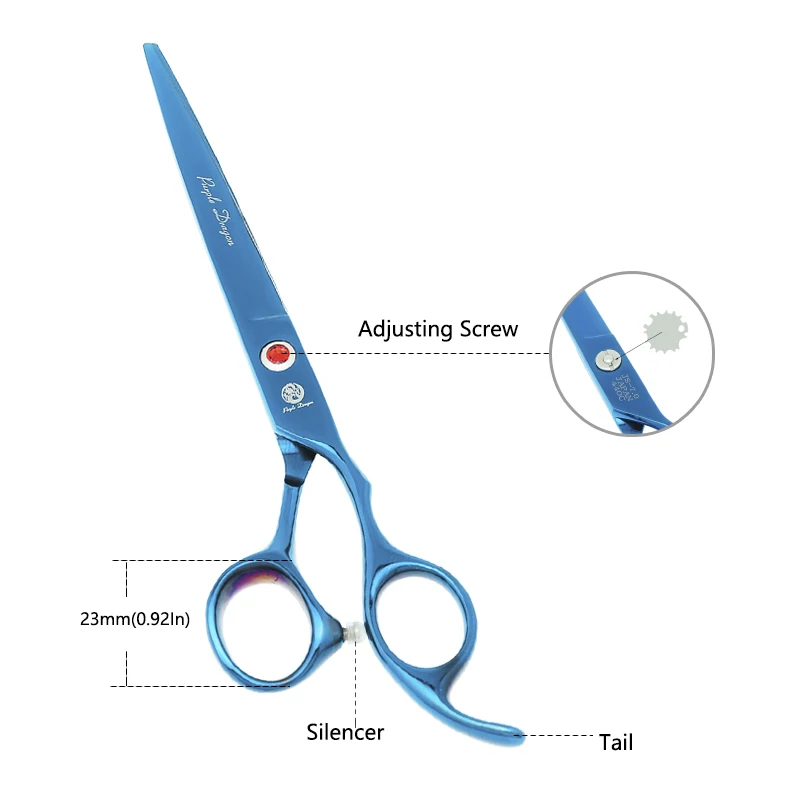7.0" Curved Pet Cutting Scissors 6.5" Dog Thinning Shears Animals Hair Dog Grooming dog grooming scissors dog grooming scissors kit