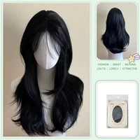 Perruque noire femme bandeau corps ondulé Rose filet à cheveux modèles en frange française haute qualité Simulation cheveux synthétique perruque 1