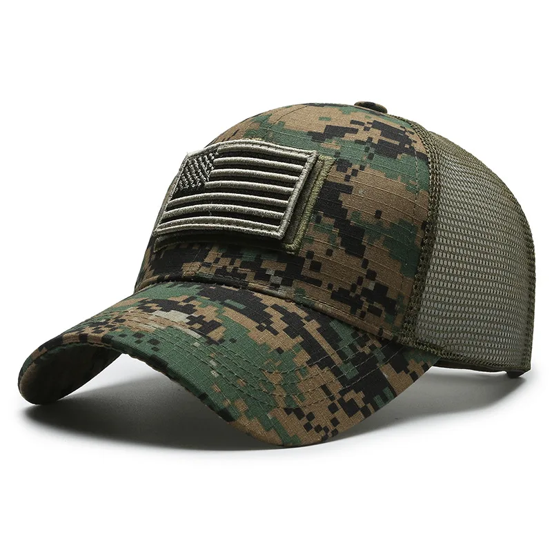 Baseball Cap Black Mesh Backed with American Flag Patch Stylish and Patriotic