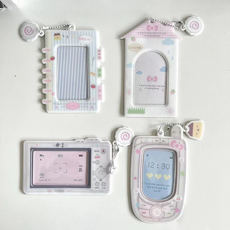 Card holder Credit card holder Photo card holder Card protector Idol card protector Memory card protector 3 inch Photo Card Holder Kpop Idol Photocard Holder ID Card Student Protecter School Stationery Bag Pendant