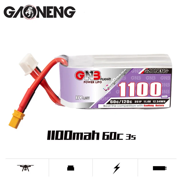 Geprs – batterie LiPo 6S, 1100mAh, 60C, pour Drone série 3-5 pouces, RC  FPV, Quadcopter, Freestyle