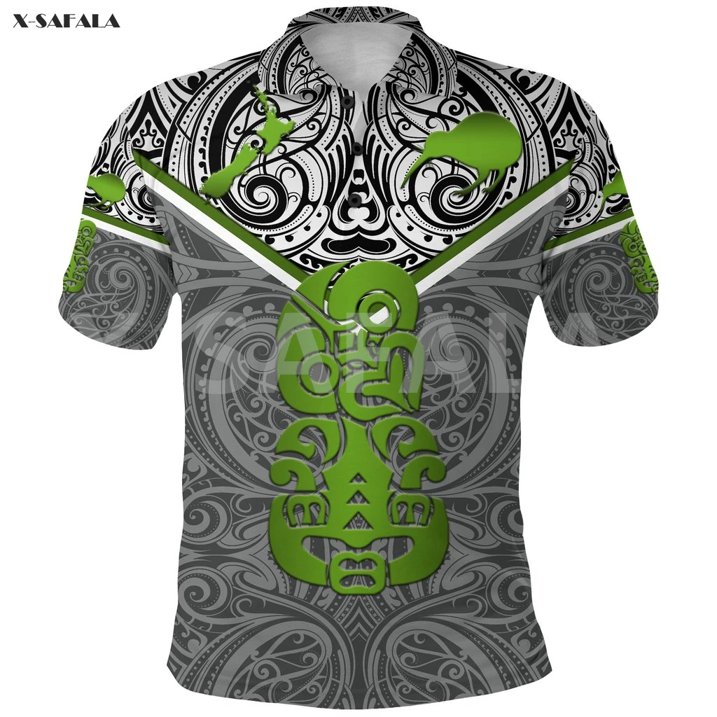 

New Zealand Maori Kolisi Tonga 3D Over Printed Polo Shirt Men Women Unisex Thin 1 Collar Short Sleeve Street Wear Casual Tee