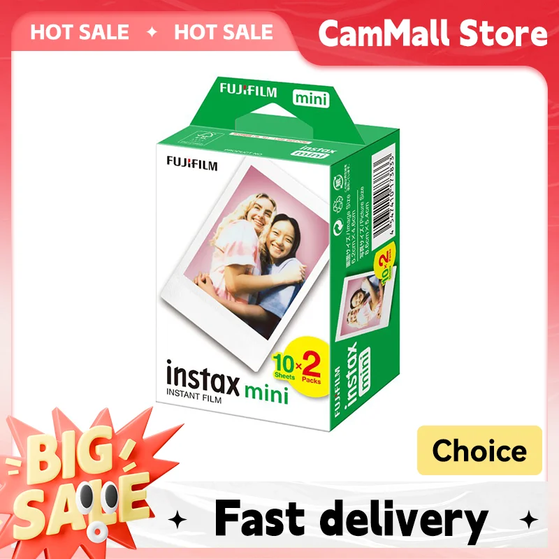 Instant Film Paper Origin Fujifilm Instax Mini Film Paper 10-60 Sheets for Fuji Instant Film Cameras Instax Mini 12 11 9 40 70 90 Link Liplay EVO
