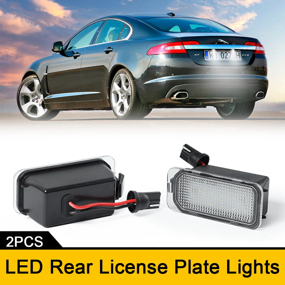 2 шт. Canbus фонари заднего номерного знака для Jaguar XF X250 XJ X351 Lincoln MKC Ford Ranger Mondeo 4 5 Kuga OEM # 7S7113550AB подсветка номера