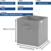 2pcs Collapsible Fabric Storage Cubes Organizer with Handles Cube Storage Baskets For Organizing 2