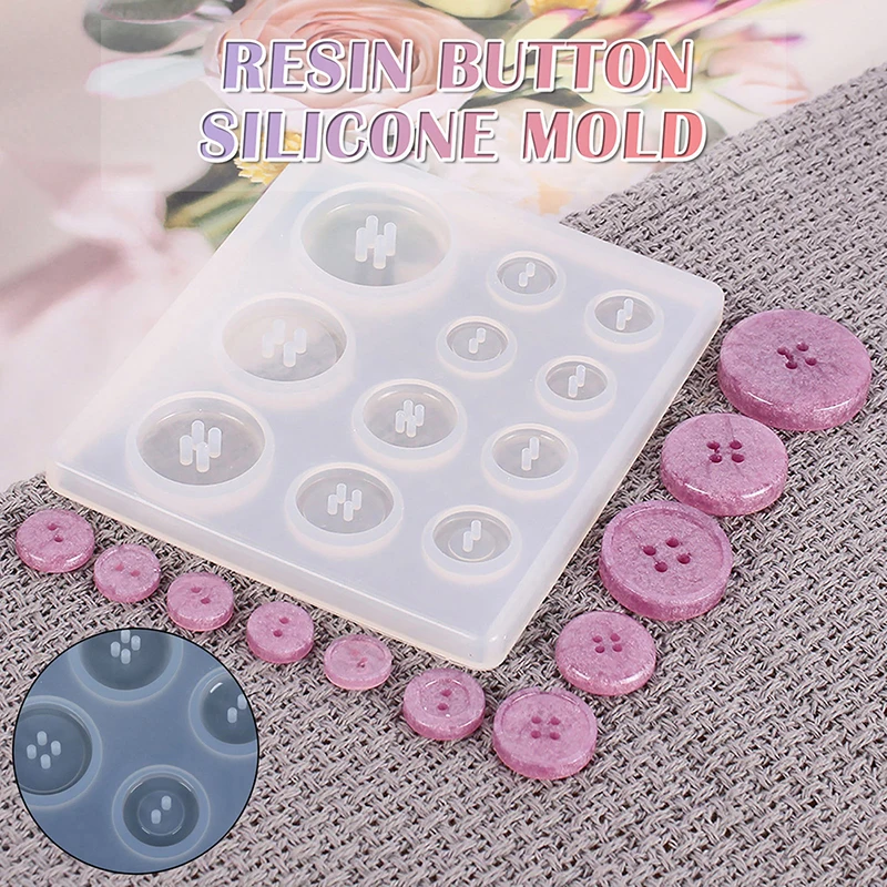 

DIY Silicone Pendant Mold Making Jewelry For Resin Necklace Button Mould Craft
