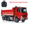 Toy 8x8 Hydraulic RC Full Dump Truck 1/14 Radio Control Dumper Tipper Car 3-speed Sound Light Assembled Vehicle for Boy TH23683 1