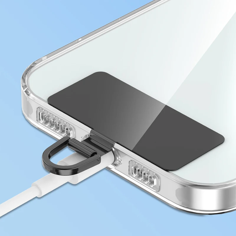 Universal Ultra-Thin Metal Phone Lanyard Gasket Patch - Durable Strap and Cord Holder