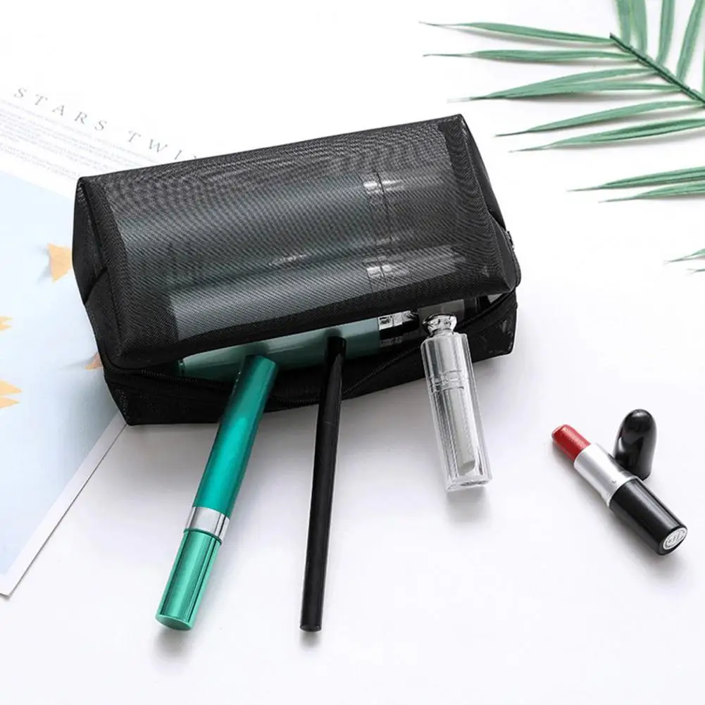Transparent Foldable Toiletry Bag - Washable, Breathable, Large Capacity Travel Makeup Organizer