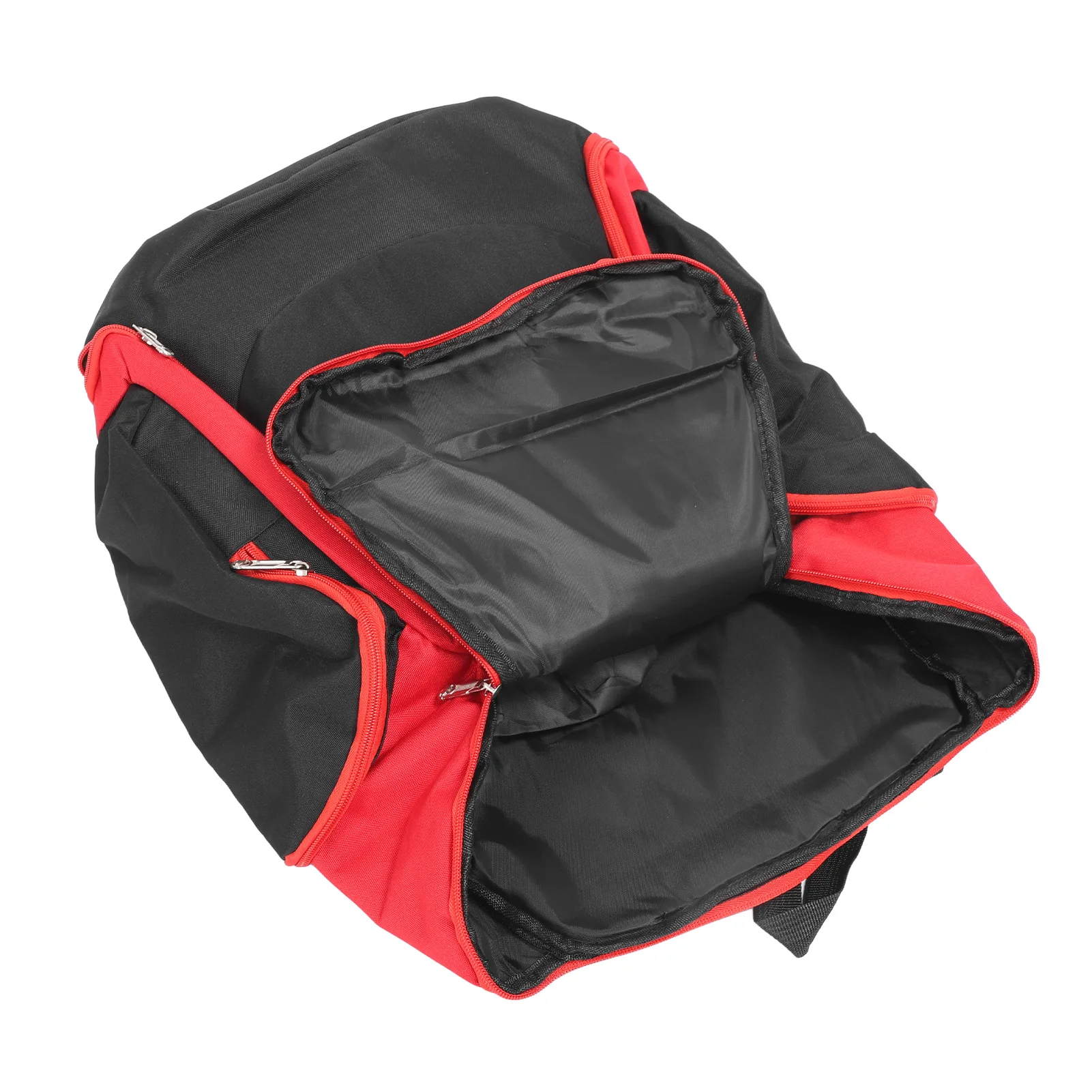 Basketball Backpack Black Red Multifunctional Large Capacity with Multiple Storage Pockets Compartments Basketball Sports Bag