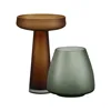Creative Frosted Modern Simple Glass Flower Vase Placements Candlestick Living Room Home Soft Decoration Porch Decorations Art 5