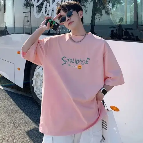 8XL Men Oversize Korean Fashion Loose American Love Puppet Rabbit Print Short Sleeve Round Neck Versatile Trend Couple outfit - Image 3