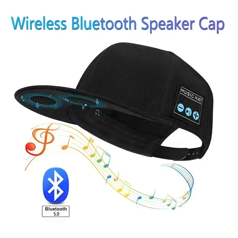 Multifunktionale Mütze mit Bluetooth-Lautsprechern, kabellose Kopfhörer, abnehmbare, verstellbare Musik-Baseballkappe, Outdoor-Laufsport – Detail 4