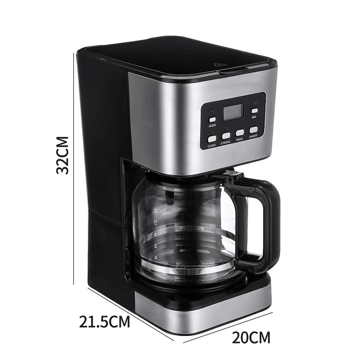 Coffee Machine 12 Cup Espresso Coffee Maker Machine Household Office Maker With Steam for Cappuccino Latte 220V-240V coffee maker espresso maker