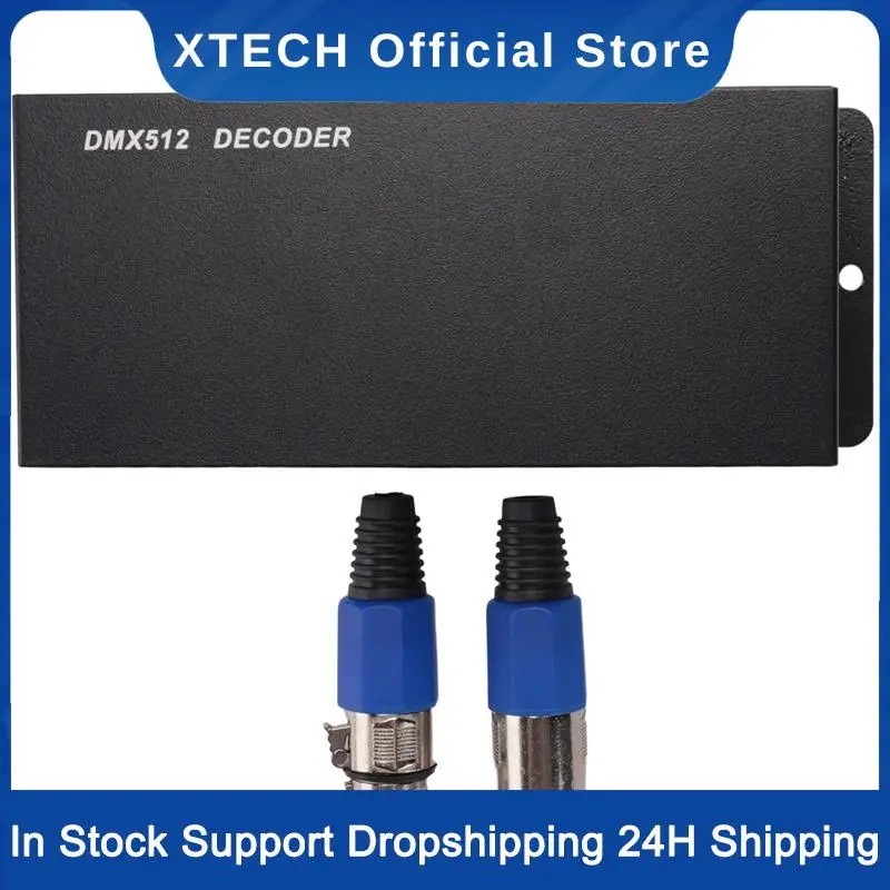 XTECH 2X 3CH DC12-24V RGBW DMX 512 Decoder LED Controller RGB LED DMX512 Decoder, DMX512-3CH