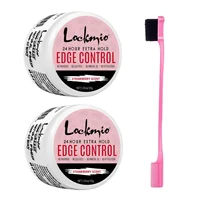 LOCKMIO Edge Control Gel Kit for Women Long Lasting Hold Control Wax Natural Ingredients Finishing Anti Frizz Hair Gel and Brush 1