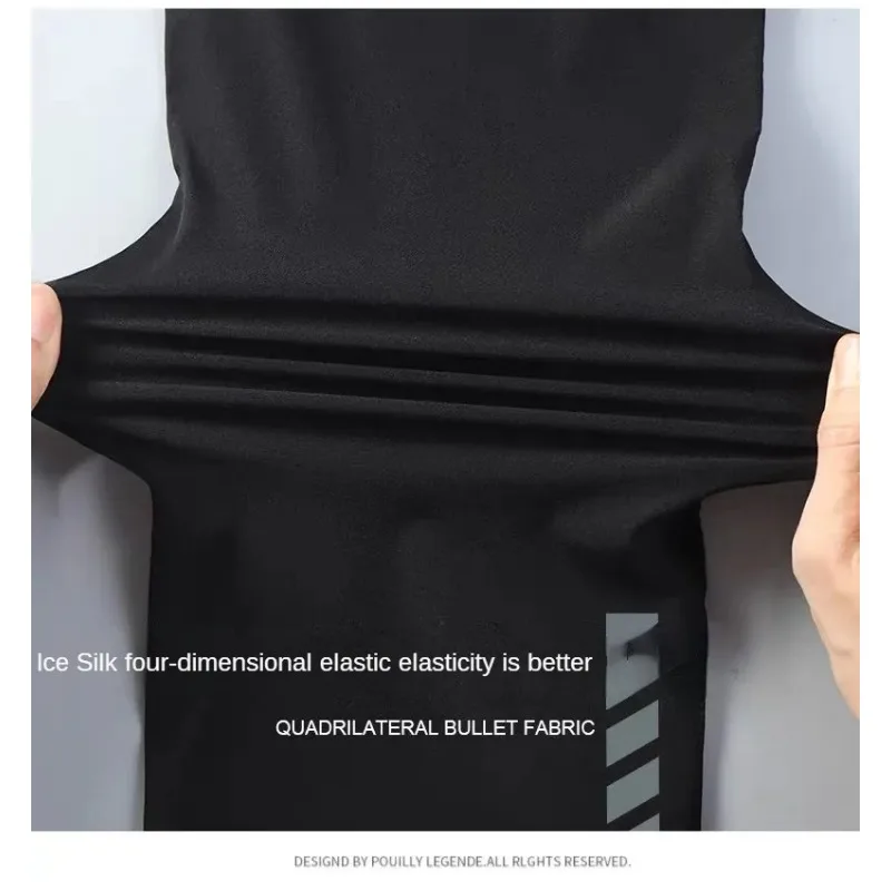 Thin Men's Casual Short Hjumping Sports Clothing  Loose Stretch Cropped TrousersLarge Size Beach Pants