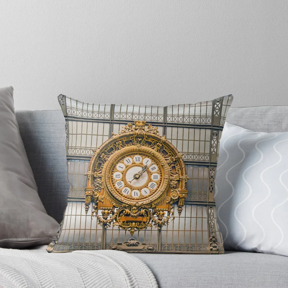 

Ornate Clock Musee D'Orsay - Paris - France Throw Pillow Cushions For Sofa covers for pillows Sofa Covers For Living Room