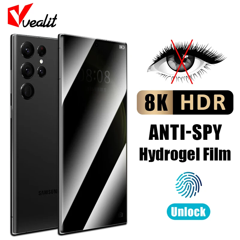 

Full Curved Privacy Hydrogel Film for Samsung Galaxy S23 S22 S21 S20 FE S10 5G Note 20 Ultra 10 Plus Z Flip Z Fold 4 3 Soft Film