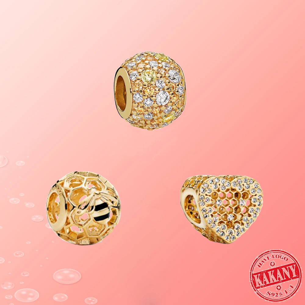 

Подвеска из кружева в форме сердца с Сотами высокого качества, подвеска с золотой ПАВЕ, оригинальные аксессуары для браслетов «сделай сам», бусины, подходящие для женщин, ювелирные изделия