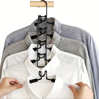 5-Layer Magic Detachable Clothes Rack - Secure Anti-Slip Design for Suits, Shirts & Sweaters - Space-Saving Wardrobe Organizer f 1