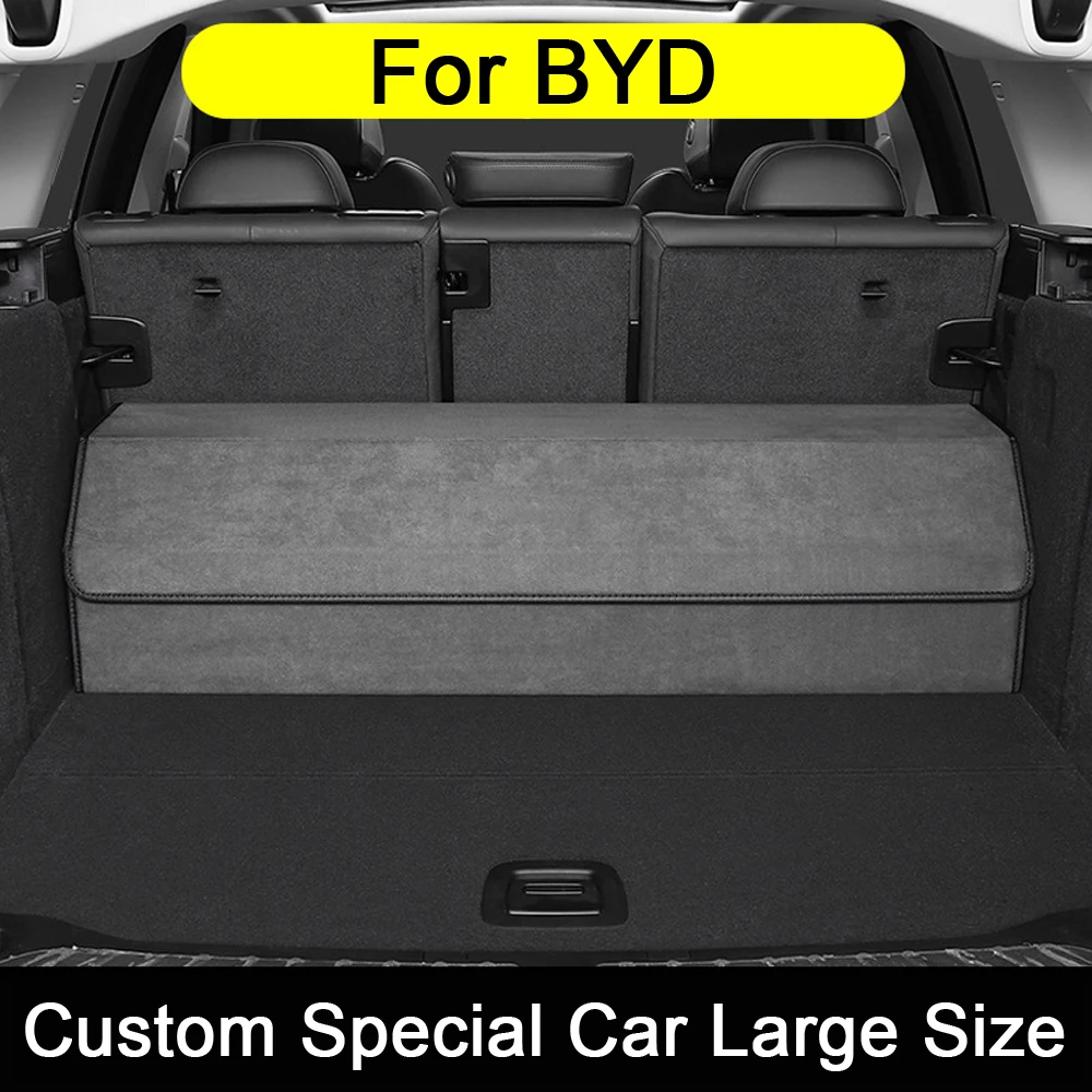 Car Trunk Foldable Storage Box Trip Leather Organizer Bag for BYD Atto 3 -  HIGH QUALITY BYD CAR ACCEESSORIES