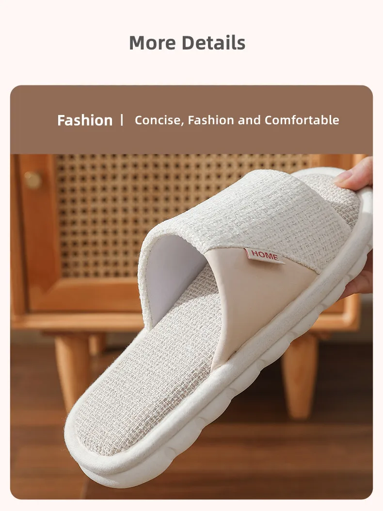 Breathable Open Toe Slippers - Non-Slip Indoor Slides for Men and Women