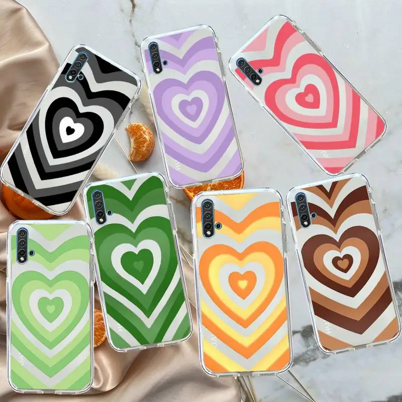 Circle Latte Love Coffee Heart Custodia Per Telefono Per Huawei Honor P Mate Y 30 40 20 50 8 70 10 9 A I X C Pro Lite Prime Smart