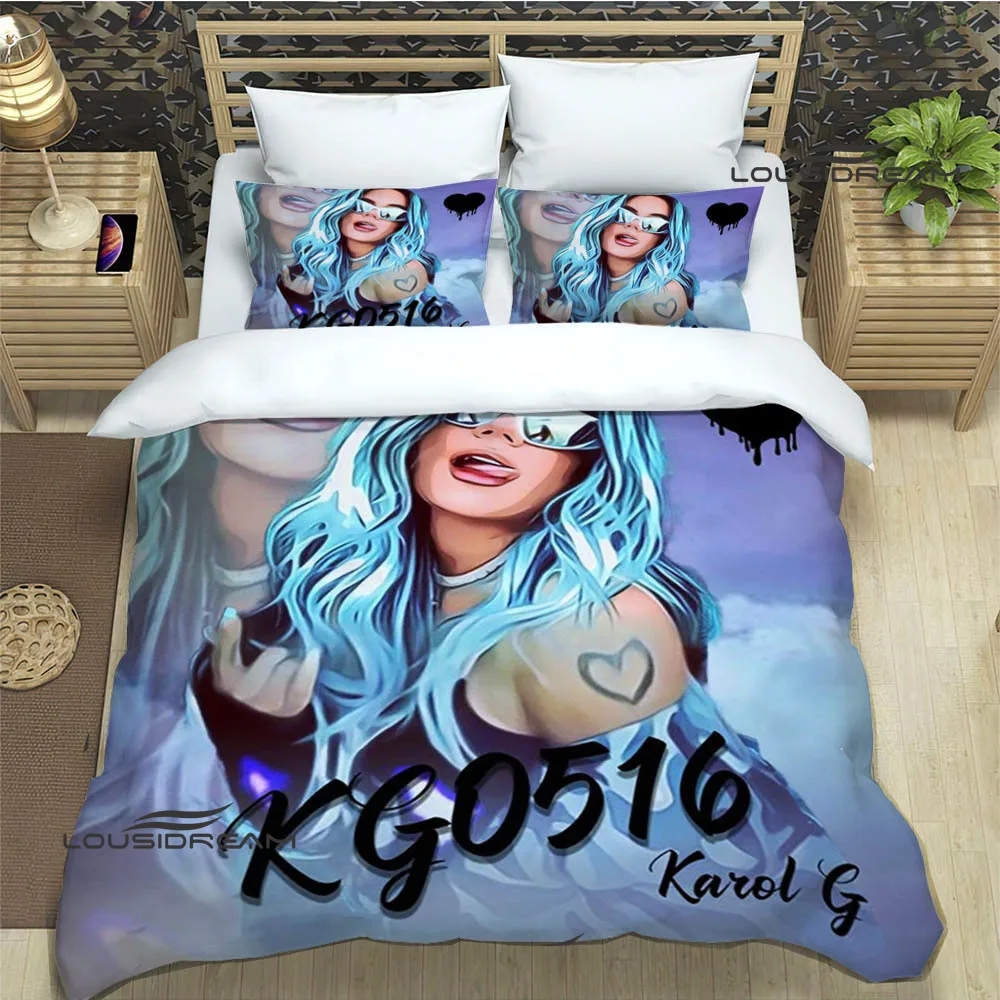 Karol G Fashion printed Bedding Sets exquisite supplies set duvet cover bed comforter set bedding set luxury birthday gift 4