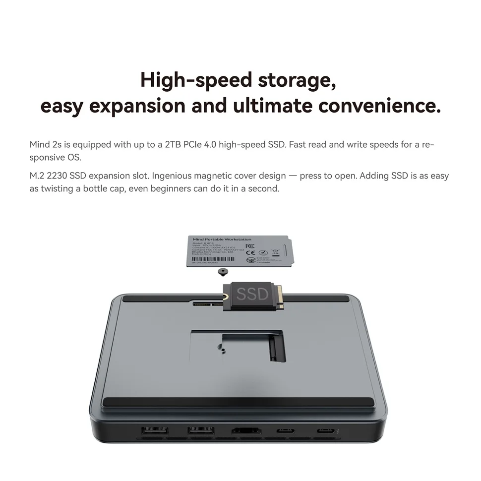 Khadas Mind 2s/2 AI Mini PC, Micro Desktop Computer with