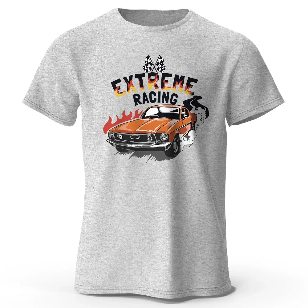 

Extreme Racing Printed Men's T-Shirt 100% Cotton Oversized Classic Graphic Tees for Men Summer Tops