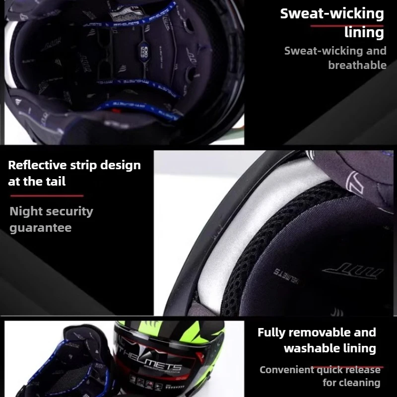 MT THUNDER3 JET M-3XL Lining MT Helmet Liner Motorcycle Helmet Summer Half Helmets ECE DOT Casco De Moto Scooter E-Bike Capacete 4