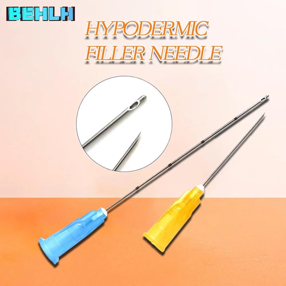 Disposable Blunt Tip Cannula Needle For Filler Injection Fine Micro Cannula Korea Blunt Plain Ends Notched needles Needle Tips