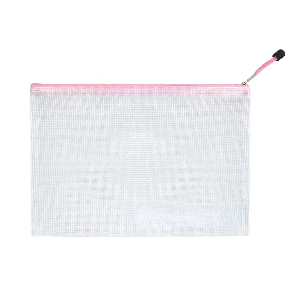 thumbnail image 1 of Bolsa de malla con cremallera, impermeable, de plástico, para documentos, multiusos, para viajes, almacenamiento, electrodomésticos de oficina, bolsas para organizar el hogar, 1 of 5