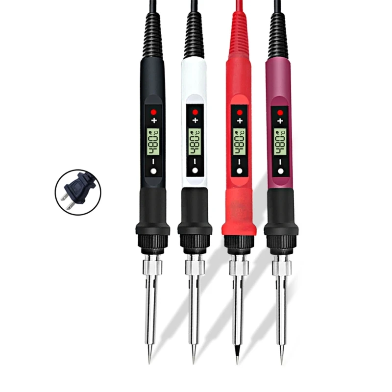 

85WLED Soldering Iron Set with Customizable Temperature Settings and Safety Lock