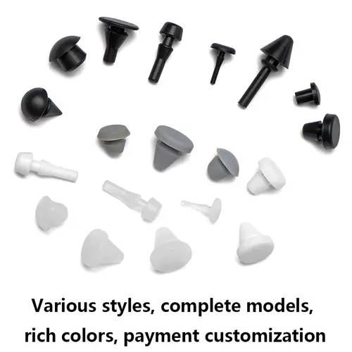Silicone Plug Rubber Stopper T-plug Black Soft Match High Elasticity Cap Cover White Seismic Eyelet Muffling Thermostability - Image 2